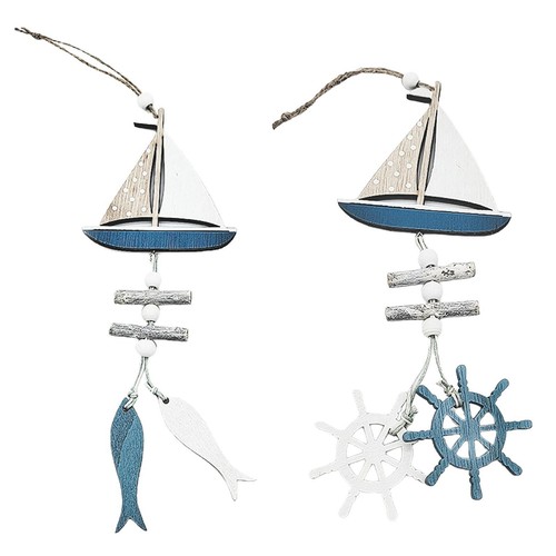 Navy small hanging wood - navy,