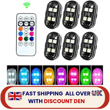 2/4 Pcs Wireless RGB LED
