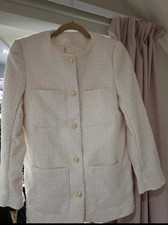 H&M Gorgeous  Boucle Winter White Jacket