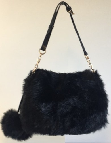Sondra roberts black faux - roberts, fur