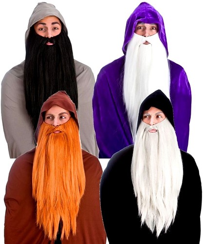 Adult deluxe long beard wizard - adult,