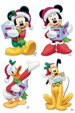 Mickey Mouse and Friends Christmas Official Disney Cardboard Cutout Set of 4