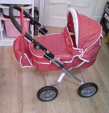 Red Silver Cross Dolls Pram, 3+ yrs