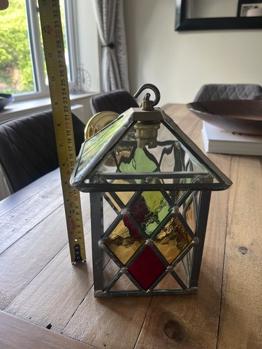 Leaded lantern hanging pendant - leaded,