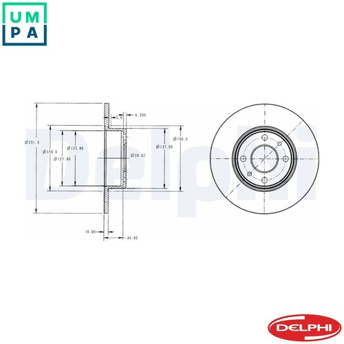 Brake disc bg2322 for alfa - brake,