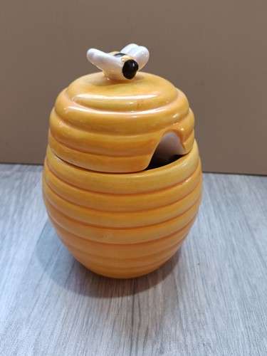 Ceramic yellow honey bee - ceramic,