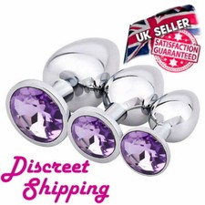 3 PCS Ass Anal training Set Stainless Metal Steel Anal Butt Plug Adult Sex Toys