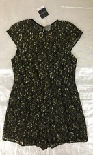 BNWT TOPSHOP BLACK & GOLD LACE