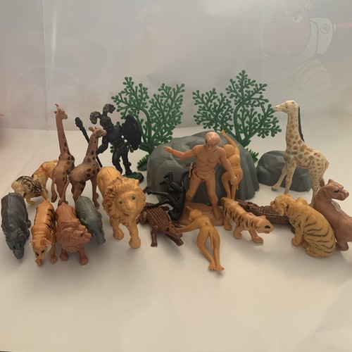 Vtg plastic tarzan figure and - figure,
