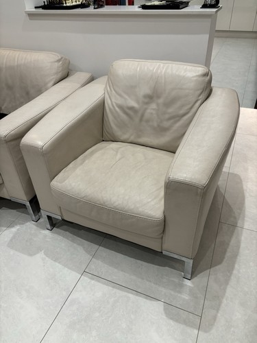 Dfs armchair white - armchair, leather