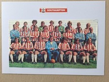 SOUTHAMPTON 1976 F.A.CUP WINNERS SQUAD HAND-SIGNED (7 INCL STOKES) PHOTOCARD