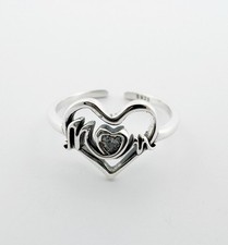 Mum Adjustable Ring Mother One Size Genuine 925 Sterling Silver 💖