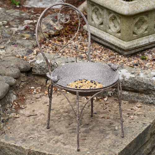 Wrought iron bird feeder - wrought,