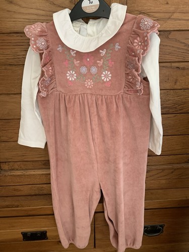 Monsoon toddler pink velour