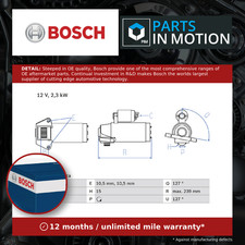 Starter Motor fits VW GOLF Mk4