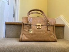 DKNY Croc Effect Genuine Leather Large Handbag BNWOT 