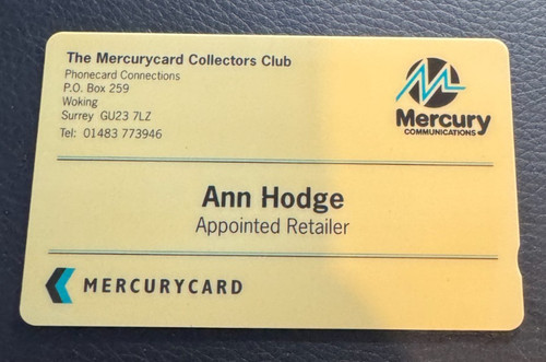 Mercury phonecards 50p - mercury,