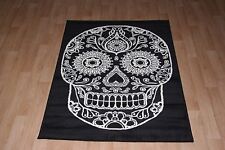 Quality Black White Skull Rug