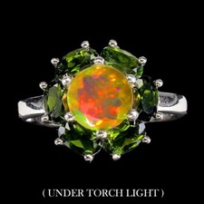 Silver Ring Opal Chrome