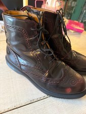 Doc Martens size 7 womens Delphine Cherry Red Brogue patent leather boot