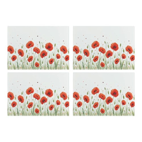 Summer poppies placemat set - poppies,