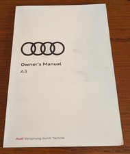 Audi A3 Owners Manual Handbook