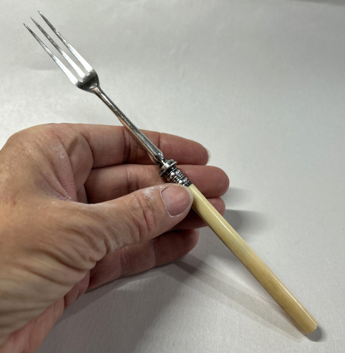 Antique pickle olive fork - or,