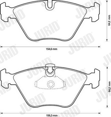 Front jurid 573002j brake pad - front,