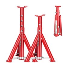2Pcs Heavy-Duty Folding Axle Jack Stands 3 Tons Steel Floor Support Stands NEW