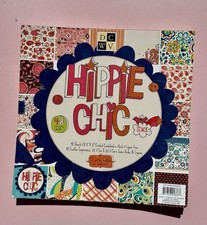 DCWV Printed & Glittered Card Stack 8” x 8”  - Hippie Chic