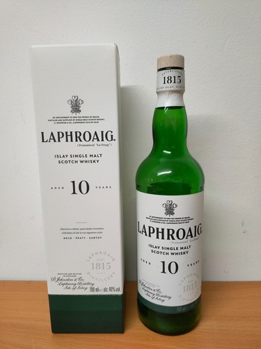 Empty laphroaig whisky - empty,