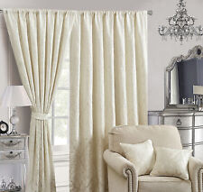 Beautiful Curtains 2p Pair Fully Lined Tape Top Ready Made Jacquard Pencil Pleat