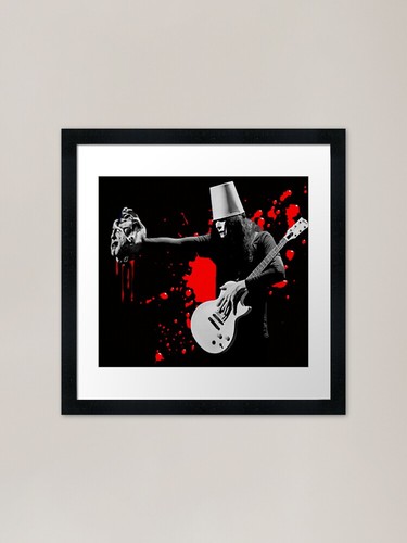 Buckethead framed art - buckethead, print
