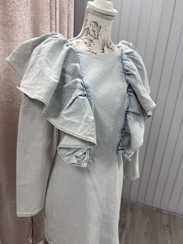 Zara denim dress with sleeves - denim,