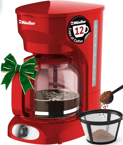 Cup red coffee maker - 12-cup,