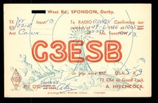 QSL Card Radio UK G3ESB 1986