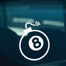 8 EIGHT BALL BOMB Car, Van, Window, Bumper, Laptop JDM DUB Vinyl Decal Sticker