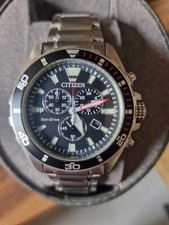 CITIZEN AT2438-53E  H500-R012291 men's bracelet watch ECO-DRIVE chronograph