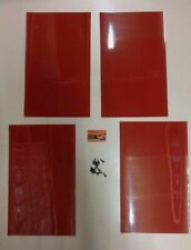 Red Rally Motorsport Mudflaps 50cm x 30cm 3mm MSA x 4 - With Fittings