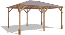 4x3M Wooden Garden Gazebo Heavy Duty Shelter Pressure-Treated Spruce