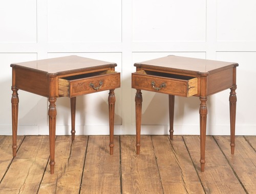 Pair edwardian walnut - of,