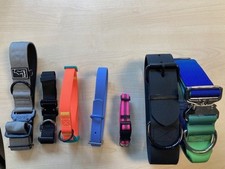 Dog Collars mixed box of 7 assorted collars - job lot - mixed sizes = £2.50 each