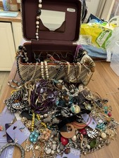 Large Jewellery Box Full of Items Over 200 Items Some Vintage