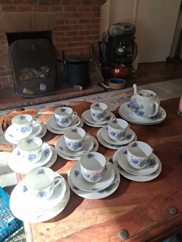 Victoria china czech tea set - china,