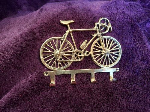 Vintage brass bicycle wall - vintage,