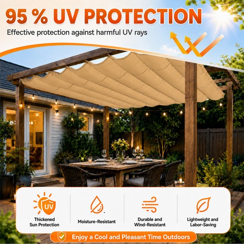 Retractable sun shade canopy - shade,