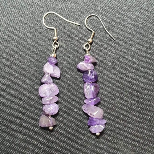 Amethyst chip stone stainless - amethyst,