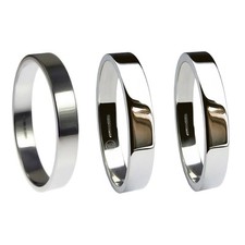 4mm 950 Platinum Wedding Rings