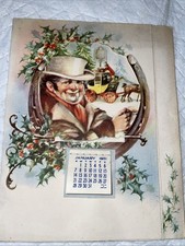 1950 Christmas Card With Integral Calendar For 1951