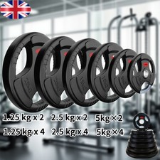 Weight Plates Set Pair Cast Iron 2" Inch Hole Disc Dumbbell Olympic Barbell New